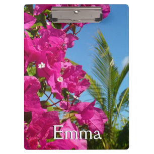 Bougainvillea und Palmen Tropische Natur Klemmbrett