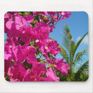 Bougainvillea und Palmen Tropische Natur Mousepad