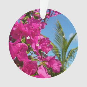 Bougainvillea und Palmen Tropische Natur Ornament