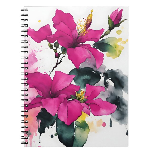 Bougainvillea - Watercolor flowers Notizblock (Vorderseite)