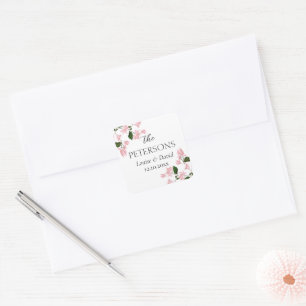 Bougainvillea Wedding Geschenke & Favoriten Sticke Quadratischer Aufkleber