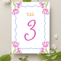 Bougainvillea Wedding Tischnummer