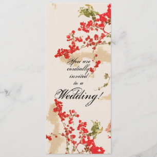 Bouganvilla-Blumen, die Einladung Wedding sind