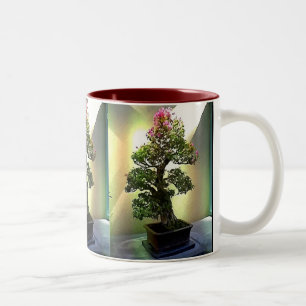 Bouganvilla-Bonsais-Baum Zweifarbige Tasse