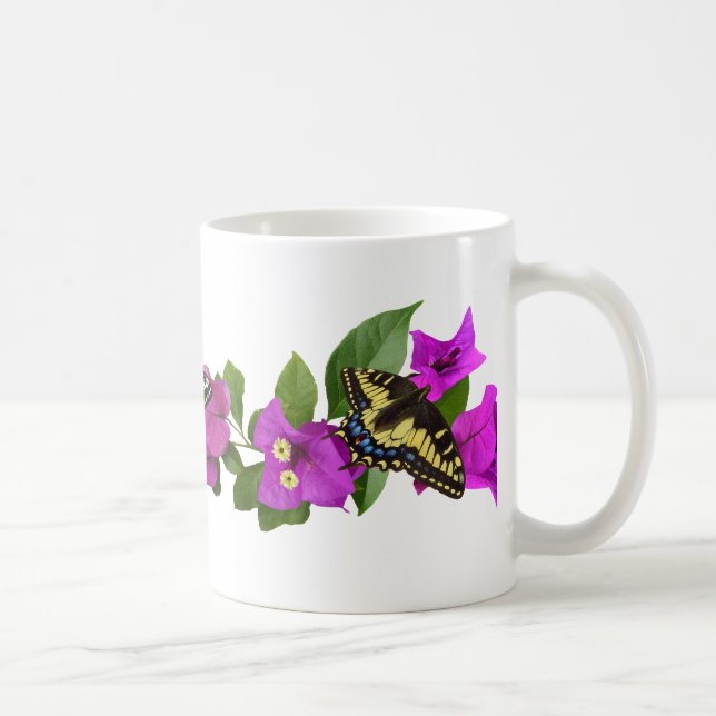 Bouganvilla-Schmetterlings-Tasse Kaffeetasse (Rechts)