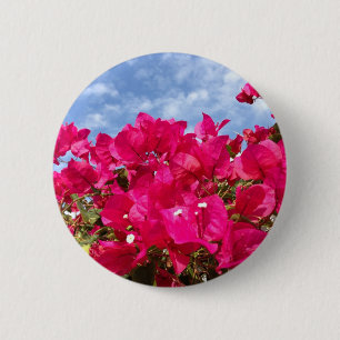 Bouganvilla und schöner blauer Himmel Button