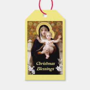 Bougereau Jesus und Mary Weihnachtssegmente Geschenkanhänger