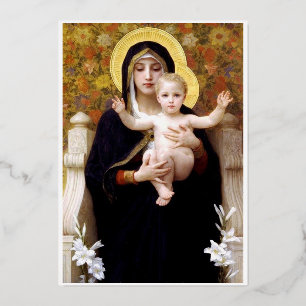 Bougereau Jungfrau und Child Folien Feiertagskarte