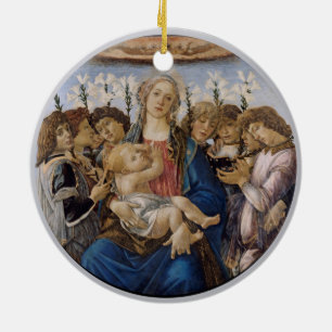 Bougereau und Botticelli Mary Jesus and Angels Keramik Ornament