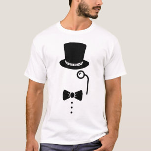 "Bougie Bastard" Top-Hut, monokle & bowtie ironisc T-Shirt