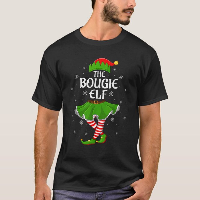 Bougie Elf Christmas Family Girls Women Elf Squad  T-Shirt (Vorderseite)