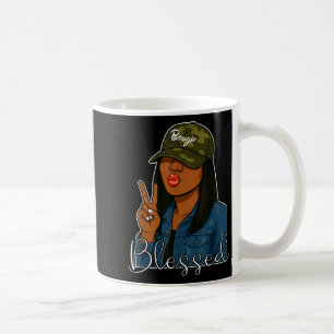 Bougie Gesegnete Tarnhut Christliche Schwarze Frau Kaffeetasse