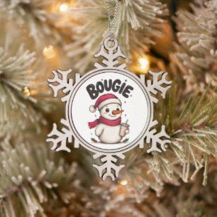 Bougie Weihnachtsmann Schneemann Santa Hut Eiskaff Schneeflocken Zinn-Ornament