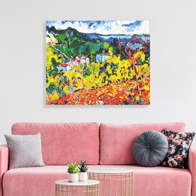 Bougival | Maurice de Vlaminck | Leinwanddruck (Insitu (Wohnzimmer))