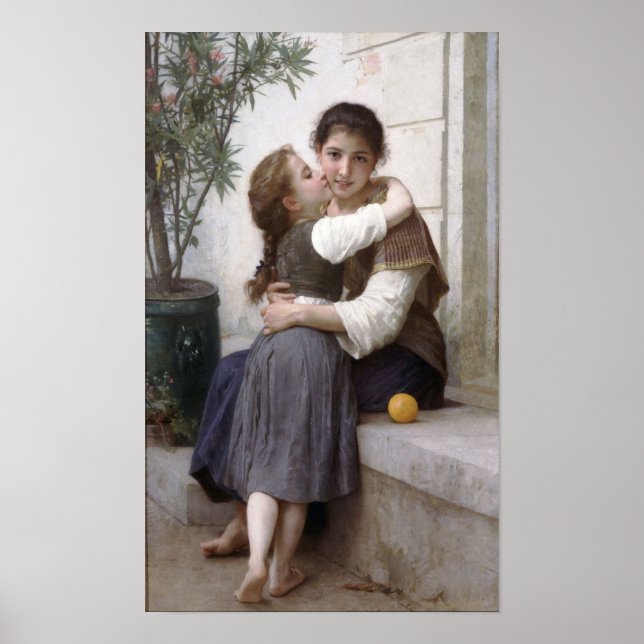 Bouguereau-A Little Coaxing 1890 Poster (Vorne)