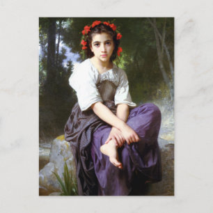 Bouguereau am Rande der Brook-Postkarte Postkarte