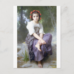 Bouguereau - Au Bord du Ruisseau Postkarte