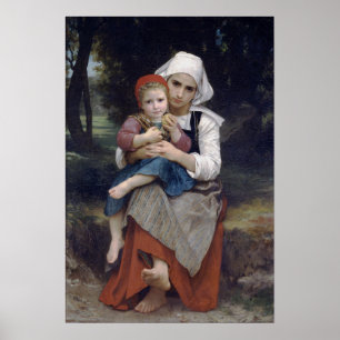 Bouguereau - Bruder und Schwester 1871 Poster