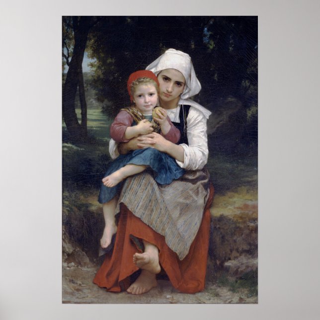 Bouguereau - Bruder und Schwester 1871 Poster (Vorne)