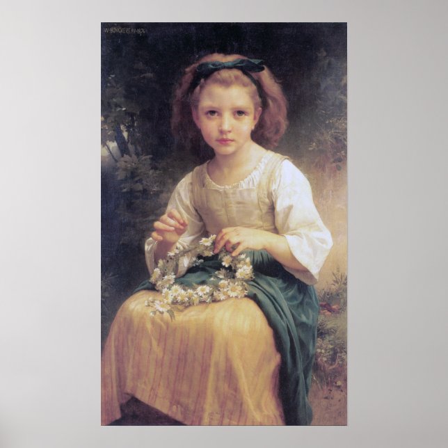 Bouguereau - Child Braiding A Crown, 1874 Poster (Vorne)