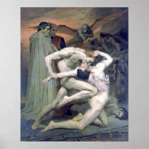 Bouguereau - Dante et Virgile au Enfers Poster