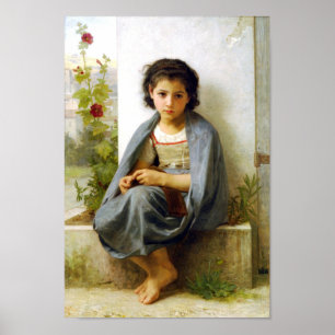Bouguereau das kleine Stricker-Plakat Poster