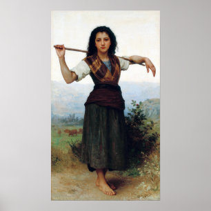 Bouguereau - Die kleine Hirtin Poster