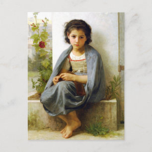 Bouguereau Die kleine Knitter-Postkarte Postkarte