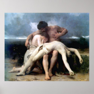 Bouguereau - erstes Deuil Poster