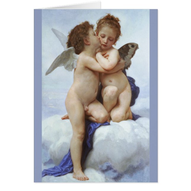 Bouguereau First kiss Amor Psyche children CC0073 (Vorne)