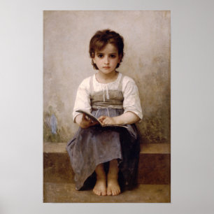 Bouguereau - harte Lehre Poster