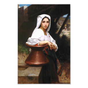 Bouguereau Italian Girl Zeichnend Water Print Fotodruck