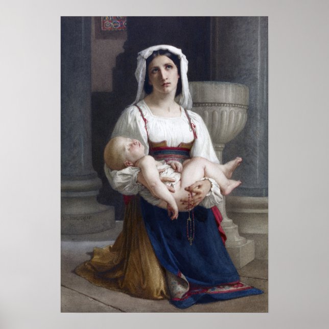Bouguereau - Italienischer Bauernkniing Poster (Vorne)