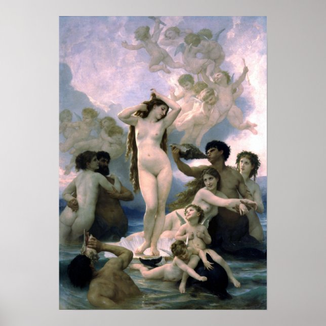 Bouguereau - La Naissance de Venus Poster (Vorne)