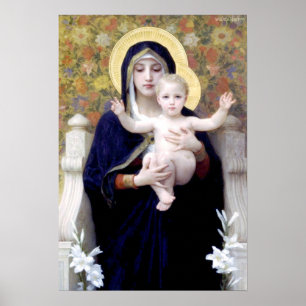 Bouguereau - La Vierge au Lys Poster