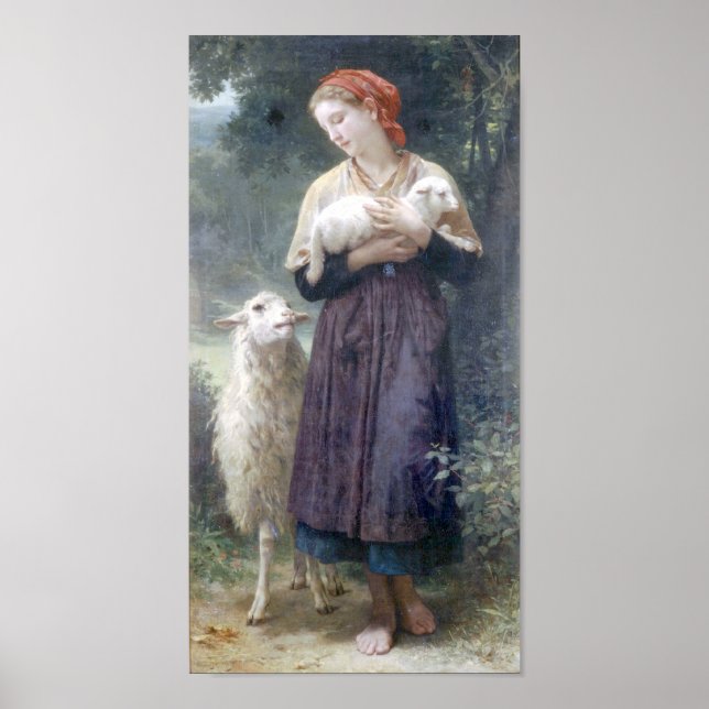 Bouguereau - L'Agneau Nouveau-ne Poster (Vorne)