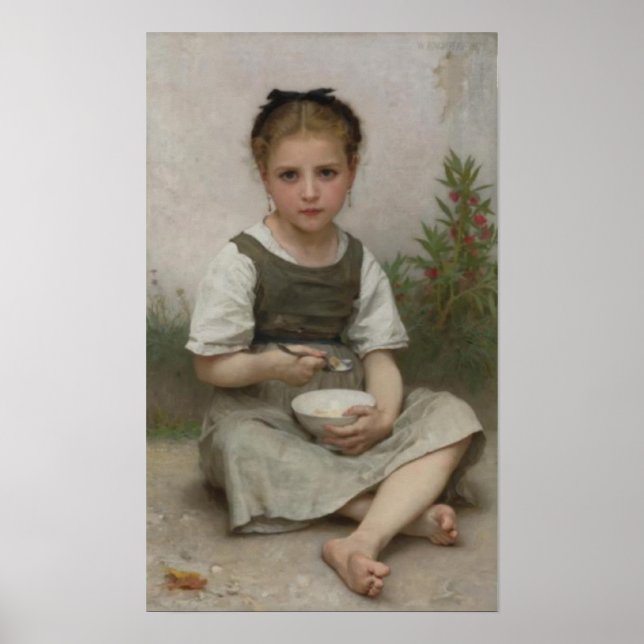 Bouguereau - Le Déjeuner du Matin Poster (Vorne)