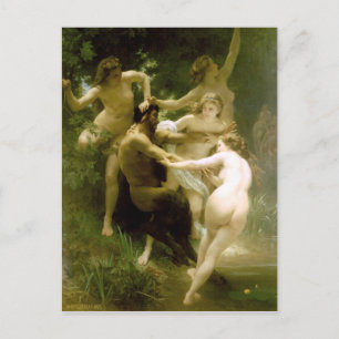 Bouguereau - Nymphes et Satyre Postkarte