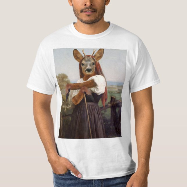 Bouguereau Reh-Hirtin T-Shirt (Vorderseite)