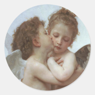 Bouguereau - Schönes Angel-Gemälde Runder Aufkleber