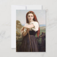 Bouguereau Shepherdess Einladungen