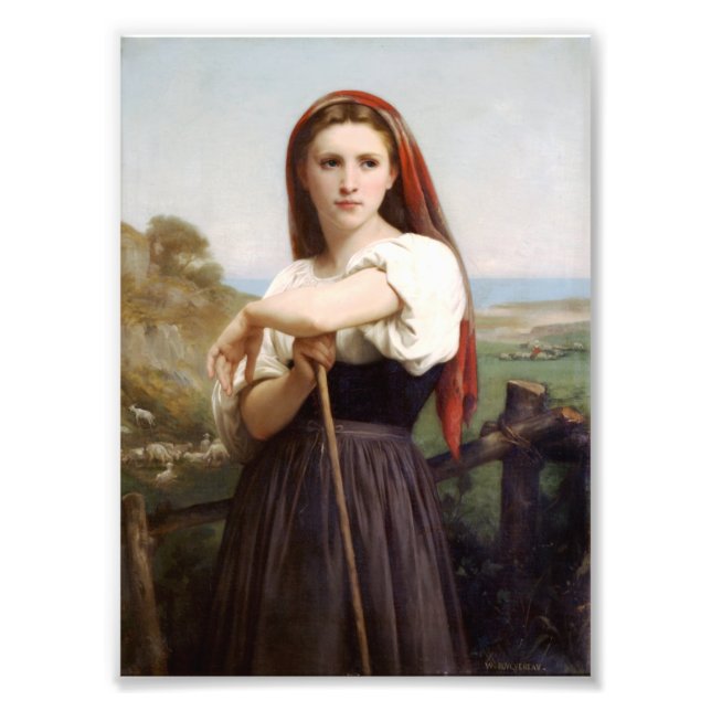 Bouguereau Shepherdess Fotodruck (Vorne)