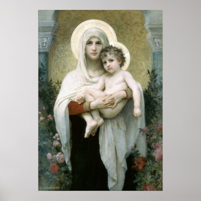 Bouguereau-The Madonna of the Rose ln Poster (Vorne)