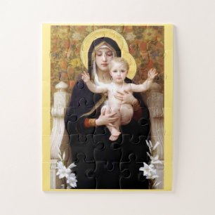 Bouguereau Virgin of the Lilies Puzzle