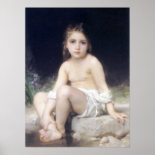 Bouguereau - zierliches Fille Au Bord l'Eau Poster