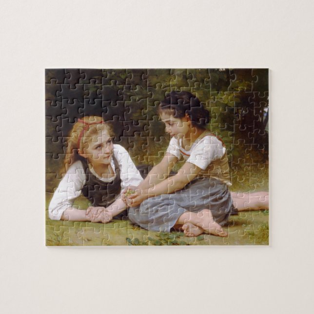 Bouguereau's 1882 The Nut Gatherers Les noisettes Puzzle (Horizontal)