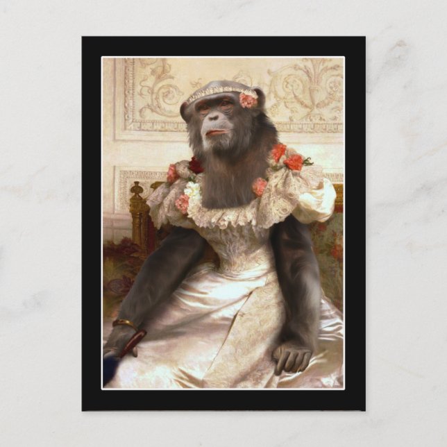 Bouguereau's Chimp Postkarte (Vorderseite)