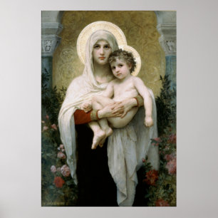 Bouguereau's Die Madonna der Rose (1903) Poster