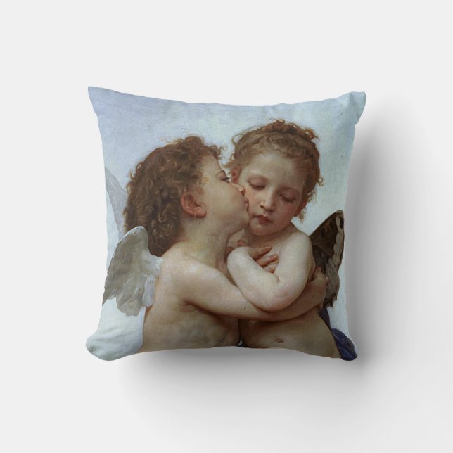 Bouguereau's L'Amour et Psyche, enfants (Cupid) Kissen (Vorderseite)