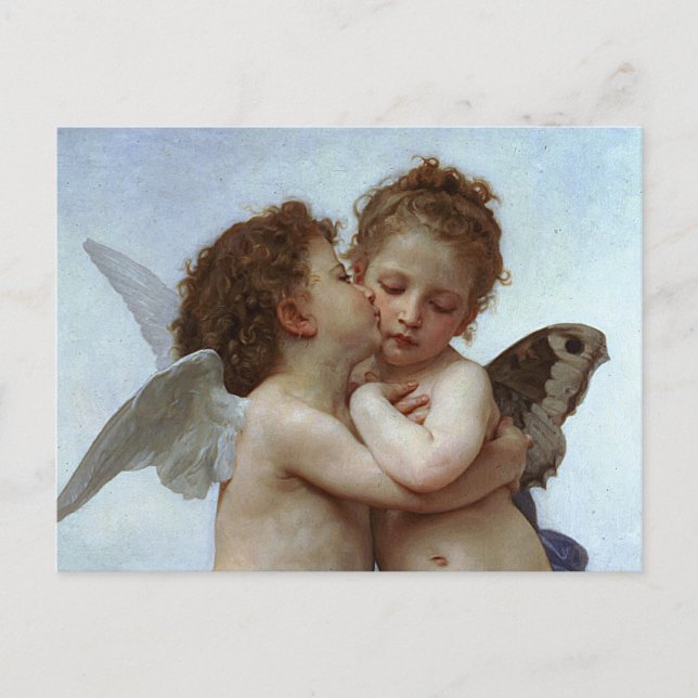 Bouguereau's L'Amour et Psyche, enfants (Cupid) Postkarte (Vorderseite)